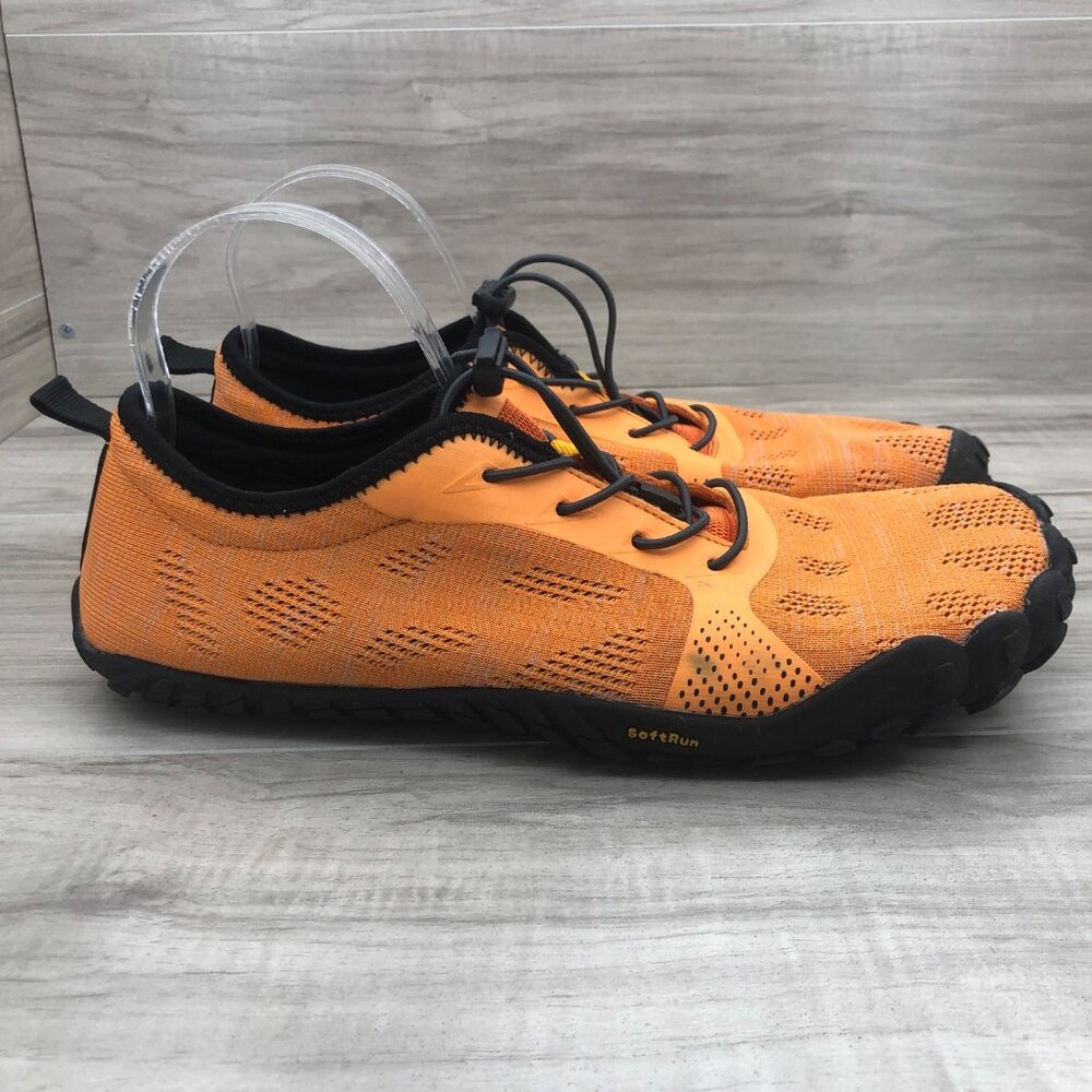 TSLA Trail Shoes Mens 12 Orange Mesh Zero Drop Minimalist Bare Trek Outdoor